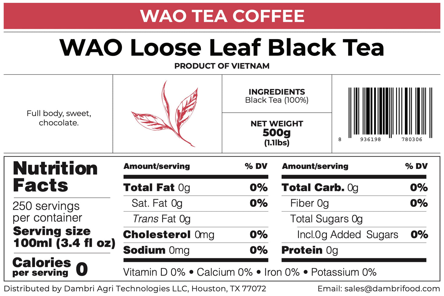 WAO Loose Leaf Black Tea