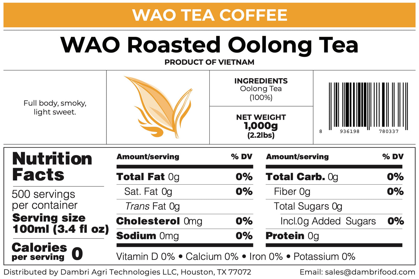 WAO Roasted Oolong Tea